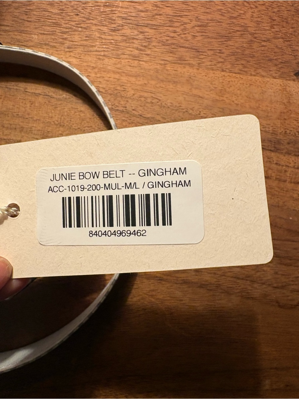 Doen June Bow Belt M/L Gungham - Picture 5 of 5